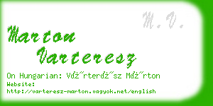 marton varteresz business card